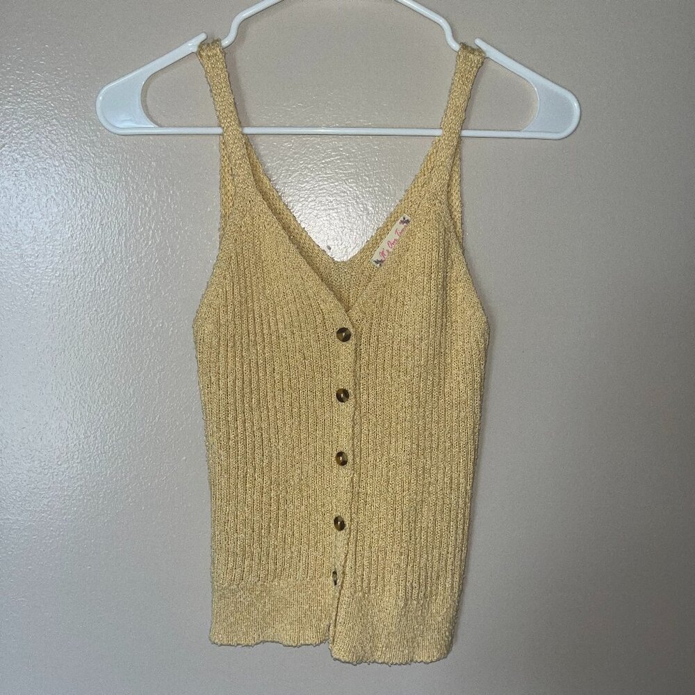Yellow Sweater Tank Top